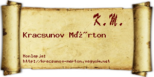 Kracsunov Márton névjegykártya